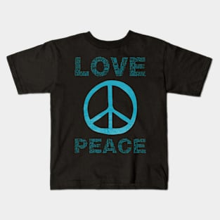 Love & Peace (blue) Kids T-Shirt